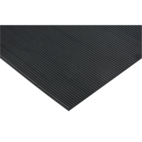 Tapis &agrave; nervures fines, Couloir, 4' x pi lin. x 1/8", Noir Pronet Distribution