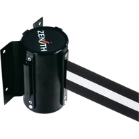Wall Mount Barrier, Steel, Screw Mount, 7', Black/White Tape Pronet Distribution
