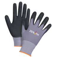 Gants ZX-1 de premi&egrave;re qualit&eacute; compatibles avec les &eacute;crans tactiles, 7/Petit, R&ecirc;vetement Nitrile/Mousse de nitrile, Calibre 15, Enveloppe en Nylon Pronet Distribution
