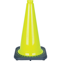 C&ocirc;ne de signalisation de premi&egrave;re qualit&eacute;, 18", Vert lime Pronet Distribution