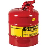 Bidons s&eacute;curitaires, Type I, Acier, 5 gal. US, Rouge, Homologu&eacute; FM/List&eacute; UL/ULC Pronet Distribution