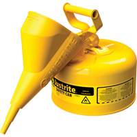 Safety Cans, Type I, Steel, 2.5 US gal., Yellow, FM Approved/UL/ULC Listed Pronet Distribution
