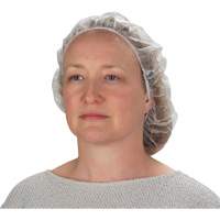 Non-Woven Bouffant Caps, Polypropylene, 21"/Large, White Pronet Distribution