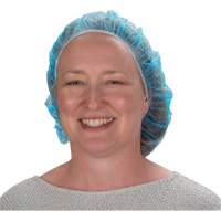 Bonnets bouffants non tiss&eacute;s, Polypropyl&egrave;ne, 21"/Grand, Bleu Pronet Distribution