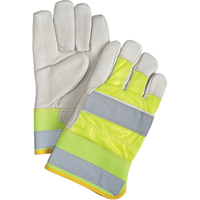Gants d'ajusteur orange haute visibilit&eacute; &agrave; chaleur sup&eacute;rieure, Grand, Paume en Cuir fleur de vache, Doublure en Thinsulate Pronet Distribution