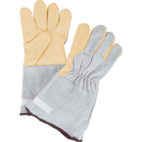 Standard-Duty Snug Wrist Work Gloves, Large, Grain Cowhide Palm Pronet Distribution