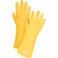 Gants &agrave; fini rugueux et r&eacute;sistants aux produits chimiques, Taille 9, 14" lo, PVC, Doublure en Interlock, 47-mil Pronet Distribution