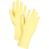 Gants jaune canari de premi&egrave;re qualit&eacute; r&eacute;sistants aux produits chimiques, Taille Petit/7, 12" lo, Latex de caoutchouc, Doublure en Ouat&eacute;e, 18 mils Pronet Distribution