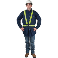 Harnais de s&eacute;curit&eacute; d'usage standard, Jaune lime haute visibilit&eacute;, Couleur r&eacute;fl&eacute;chissante Argent, Moyen Pronet Distribution