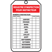 &eacute;tiquettes de s&eacute;curit&eacute; d'inspection et de contr&ocirc;le de l'&eacute;tat de l'&eacute;quipement, Papier cartonn&eacute;, 3-1/8" la x 5-7/8" h, Français Pronet Distribution