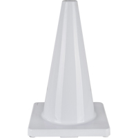 C&ocirc;ne de couleur pour la signalisation, 18", Blanc Pronet Distribution