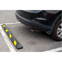 Parking Curb, Rubber, 6' L, Black/Yellow Pronet Distribution