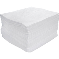 Feuilles absorbantes souffl&eacute;es de premi&egrave;re qualit&eacute;, Huile seulement, 15" x 17", 30 gal. d'absorption Pronet Distribution