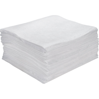 Feuilles absorbantes souffl&eacute;es de premi&egrave;re qualit&eacute;, Huile seulement, 15" x 18", 15 gal. d'absorption Pronet Distribution