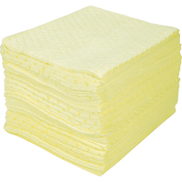 Feuilles absorbantes li&eacute;es de premi&egrave;re qualit&eacute;, Mati&egrave;res dangereuses, 15" x 18", 30 gal. d'absorption Pronet Distribution