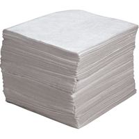 Feuilles absorbantes souffl&eacute;es de premi&egrave;re qualit&eacute;, Huile seulement, 15" x 17", 30 gal. d'absorption Pronet Distribution