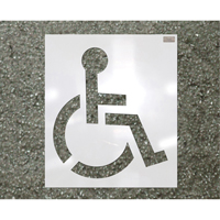 Parking Lot Stencils, Pictogram, 39" Pronet Distribution