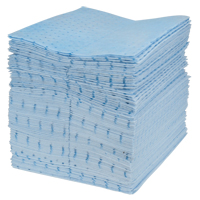 Feuilles absorbantes bleues li&eacute;es de premi&egrave;re qualit&eacute;, Huile seulement, 15" x 17", 30 gal. d'absorption Pronet Distribution