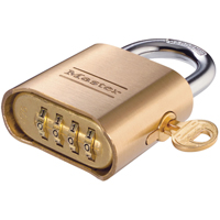 Combination Padlock, Brass, Brass Coating, 2" Width Pronet Distribution