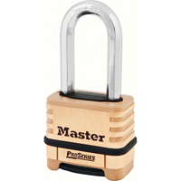 ProSeries&reg; Combination Padlock, Silver, Brass Coating, 2-1/4" Width Pronet Distribution