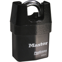 ProSeries&reg; Shrouded Padlock, Black, Keyed Different, Laminated Steel, 2-3/8" Width Pronet Distribution
