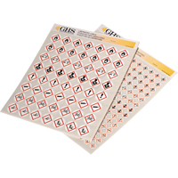 GHS Hazard Pictogram Label Variety Packs, Vinyl, Sheet, 1" L x 1" W Pronet Distribution