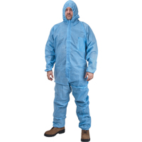 Premium Hooded Coveralls, 3X-Large, Blue, Polypropylene Pronet Distribution