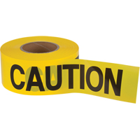 "Caution" Barricade Tape, English, 3" W x 1000' L, 1.5 mils, Black on Yellow Pronet Distribution