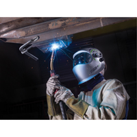 e684 Welding Helmets, 3.94" L x 1.97" W View Area, 4/5 - 13 Shade Range, Silver Pronet Distribution
