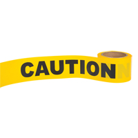Ruban pour barricade Caution, Anglais, 3" la x 300' lo, 1,5 mil, Noir sur jaune Pronet Distribution
