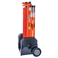Wheeled Barrier, 50' L, Plastic, Orange Pronet Distribution