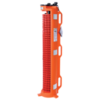 Wheeled Barrier, 50' L, Plastic, Orange Pronet Distribution