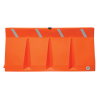 Traffic Barriers, Water-Filled, 69.75" L x 33.75" H, Orange Pronet Distribution