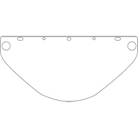 Visi&egrave;re d&eacute;coup&eacute;e &agrave; l'emporte-pi&egrave;ce Dynamic, PETG, Teinte Transparent Pronet Distribution