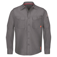 IQ Endurance&reg; Men's Work Shirts, Small, Grey Pronet Distribution