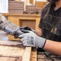 Gants r&eacute;sistants aux coupures, Taille Petit/7, Calibre 10, Rev&ecirc;tement Mousse de nitrile, Enveloppe en Dyneema, ASTM ANSI niveau A3/EN 388 niveau C Pronet Distribution
