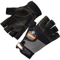 Gants demi-doigts en cuir r&eacute;duisant les impacts ProFlex 901, Petit, Paume en Cuir fleur, Poignet Boucle et crochet Pronet Distribution