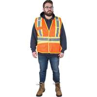 Veste d'arpenteur r&eacute;sistante aux flammes, Orange haute visibilit&eacute;, Moyen, Polyester Pronet Distribution