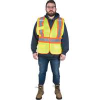 Veste d'arpenteur r&eacute;sistante aux flammes, Jaune lime haute visibilit&eacute;, Moyen, Polyester Pronet Distribution