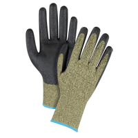 Gants &eacute;lastiques sans coutures r&eacute;sistants &agrave; la coupe noir & jaune, Taille T-Grand/10, Calibre 13, Rev&ecirc;tement Mousse de nitrile, Enveloppe en Aramide, ASTM ANSI niveau A6 Pronet Distribution