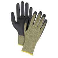 Gants &eacute;lastiques sans coutures r&eacute;sistants &agrave; la coupe noir & jaune, Taille 2T-Grand/11, Calibre 13, Rev&ecirc;tement Mousse de nitrile, Enveloppe en Aramide, ASTM ANSI niveau A6 Pronet Distribution