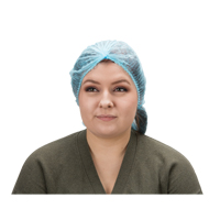 Bonnet bouffant pliss&eacute;, Polypropyl&egrave;ne, 24", Bleu Pronet Distribution