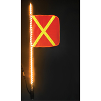 Safety Whip&reg; Heavy-Duty LED Whips, Hitch Mount, 4 High, Orange with Reflective Pronet Distribution