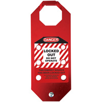 Stopout&reg; OSHA Danger Aluma-Tag Locked Out Do Not Operate Hasp, Red Pronet Distribution