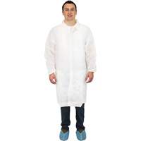 Sarreau de laboratoire, Polypropyl&egrave;ne, Blanc, Grand Pronet Distribution