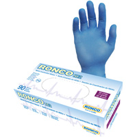 Disposable Gloves, 2X-Large, Nitrile, 4-mil, Powder-Free, Blue Pronet Distribution