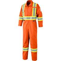 7702 FR Hi-Vis Safety Coveralls, Size 36, Orange Pronet Distribution