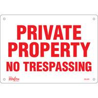 Enseigne Private Property, 7" x 10", Aluminium, Anglais Pronet Distribution