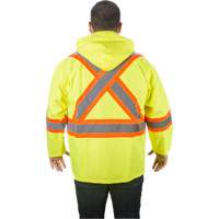 RZ1000 Rain Jacket, Polyester, Small, High Visibility Lime-Yellow Pronet Distribution