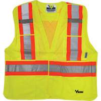 Safety Vest, High Visibility Lime-Yellow, 2X-Large/3X-Large, Polyester Pronet Distribution
